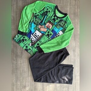 Minecraft Pajama Set Size 14/16